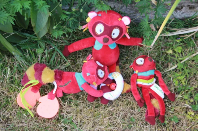 doudou LILLIPUTIENS GEORGES LE LEMURIEN LOT  3 ACTIVITE