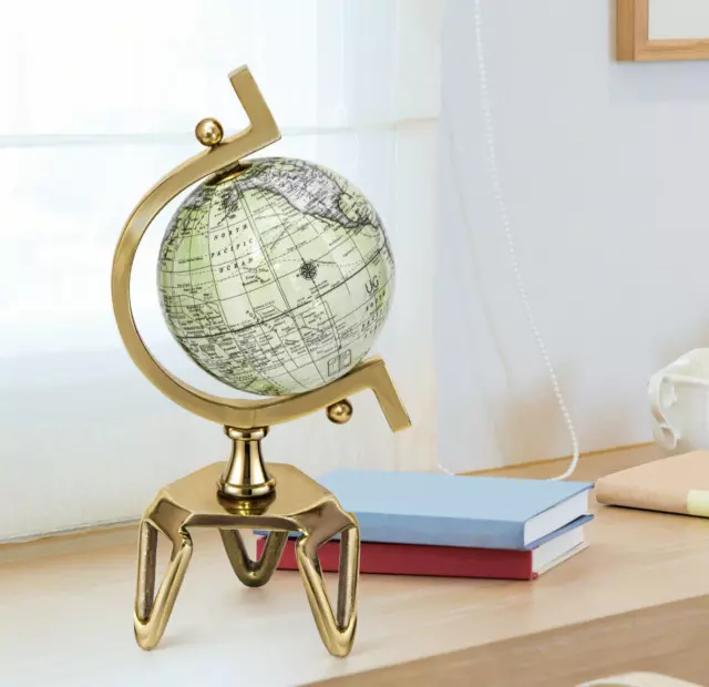 Geographic World Globe Rotating World Map Desktop Globe Office Decoration 5 Inch