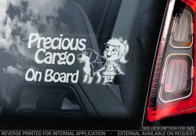 PRECIOUS CARGO ON BOARD Car Sticker - Vinyl Window Bumper Kids Baby Child - V02