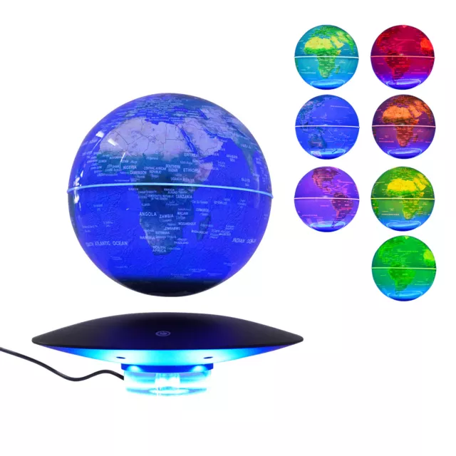 6" Magnetic Levitating Floating Globe World Map LED Light Night Lamp Home Decor 3