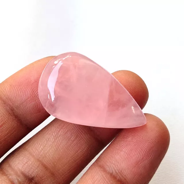 Pink Rose Quartz Cabochon Pear shape 47 Cts Natural Gemstone Loose RS-77