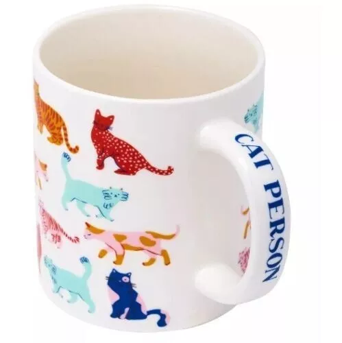Parker Lane Stoneware Mug "Cat Person" 16 Oz. Coffee Tea Cup Brand New RARE GIFT