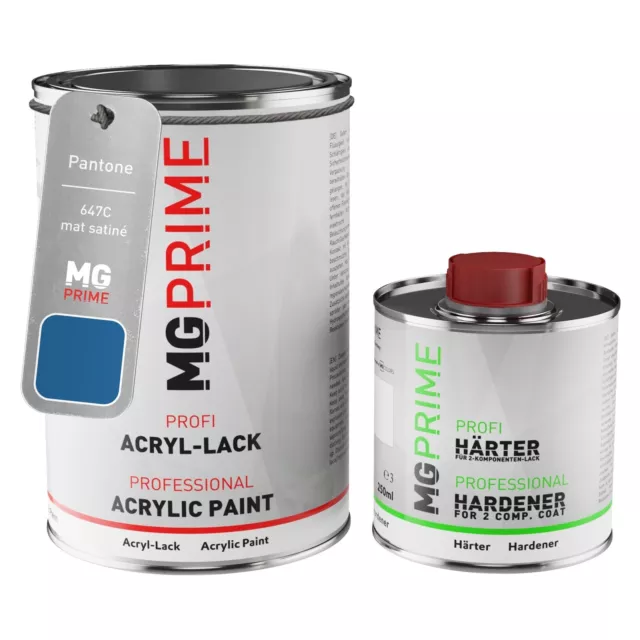 Pantone 647C Blue mat satiné peinture acrylique 1,5L durcisseur y.c.