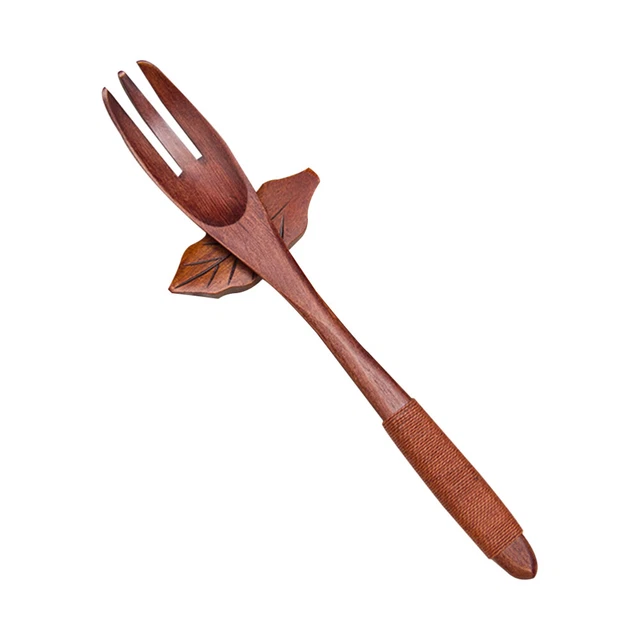 Horquilla de madera tenedor de pasta de madera