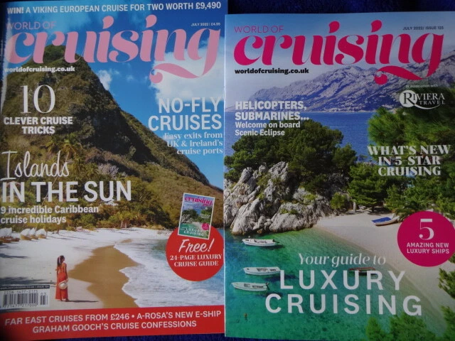 World of Cruising UK Zeitschrift Magazin 2022 Karibik Insel + Luxus Kreuzfahrten