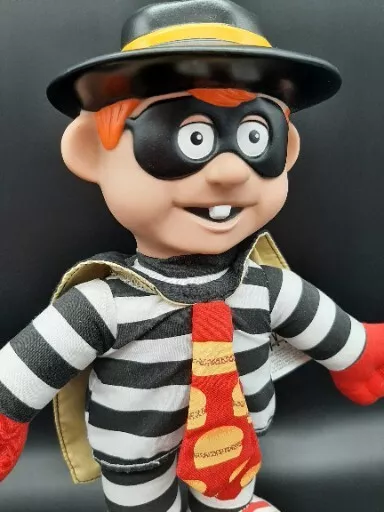 Mc Donalds Hamburglar Stoff Puppe Figur 1998 Hamburger Klau 25cm Werbefigur 2