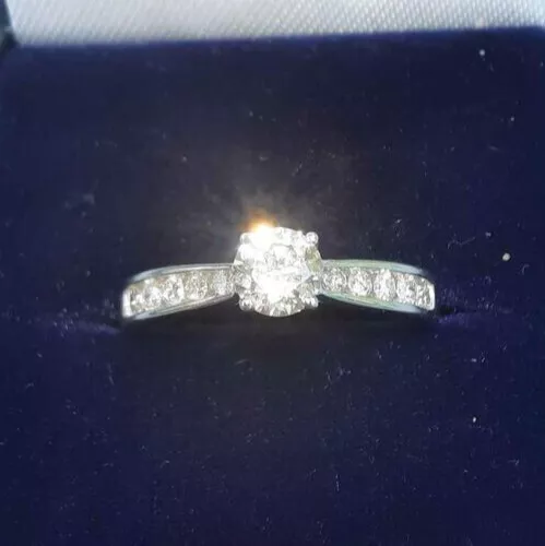 9ct White Gold 0.50ct Diamond Solitaire Engagement Ring