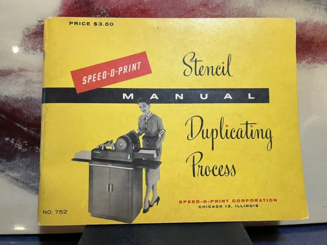 Plantilla de impresión Speed O de colección proceso de duplicación manual No. 752 EE. UU.