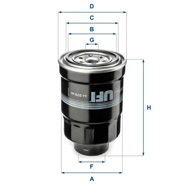UFI Filtro carburante Filtro Combustibile Filtro Carburante 24.375.00 137,5mm