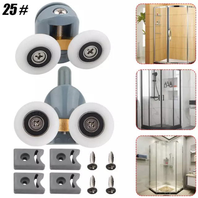 2 Pieces Shower Door Rollers Replacement Parts Slide Door Hardware Wheels