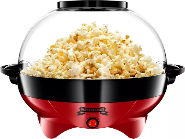 Gadgy Popcornmaschine - 800W Popcorn Maker mit Antihaftbeschichtung