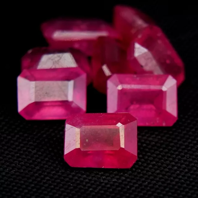 SHOLA Echt 1 Stück 8,5 X 6,5 mm Natürlicher Rot Rosa Rubin Ca. 2,3 Ct, Ruby