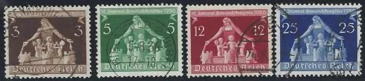 Deutsches Reich 1936 Satz gestempelt MiNr. 617-620 Int. Gemeindekongress München