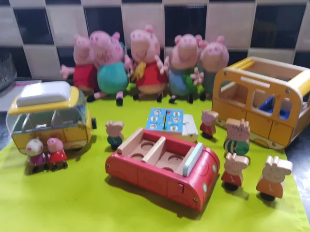 Peppa Pig Toy Bundle, Car, Campervans. Plush