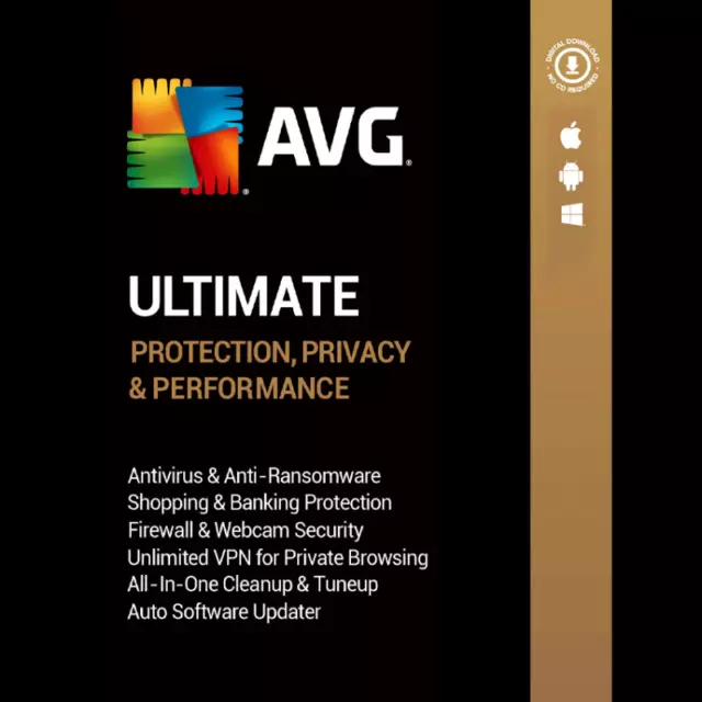 AVG Ultimate 1 Anno 1 PC Windows GLOBAL