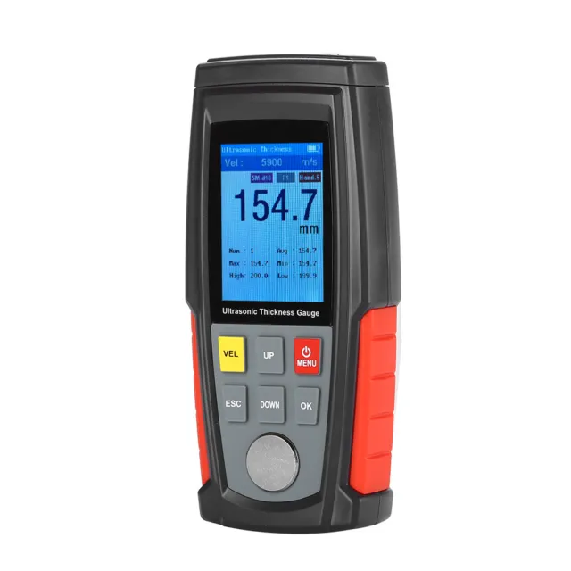 WT100A Handheld Digital Ultrasonic Thickness Gauge LCD Sound Velocity Tool Meter