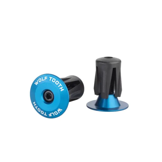 Wolf Tooth Alloy Bar End Plugs - Blue