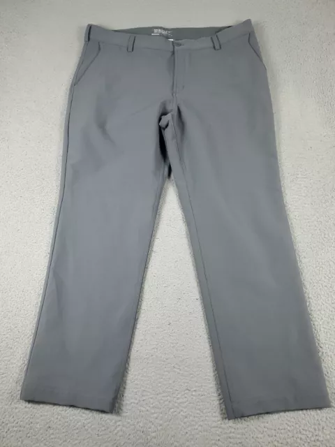 Nike Pants Mens Size 38x30 Gray Swoosh Dri Fit Golf Flat Front Chino Trousers