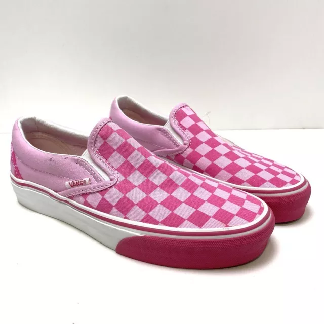 Vans Classic Slip On Checkerboard Prism Pink Trainers (UK 3.5 EUR 36)