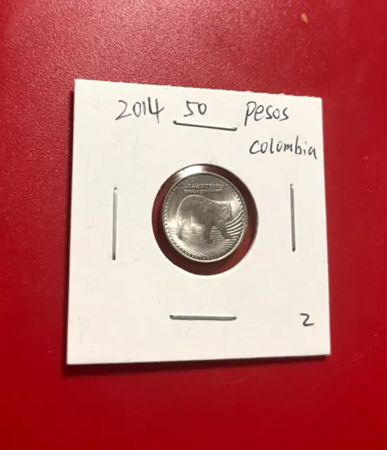2014 50 Pesos Colombia Coin - Nice World Coin !!!