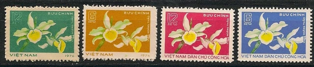 Vietnam 1976 - 77 Minr : 841 - 842/A 917 - 918 Flowers Orchids Flora