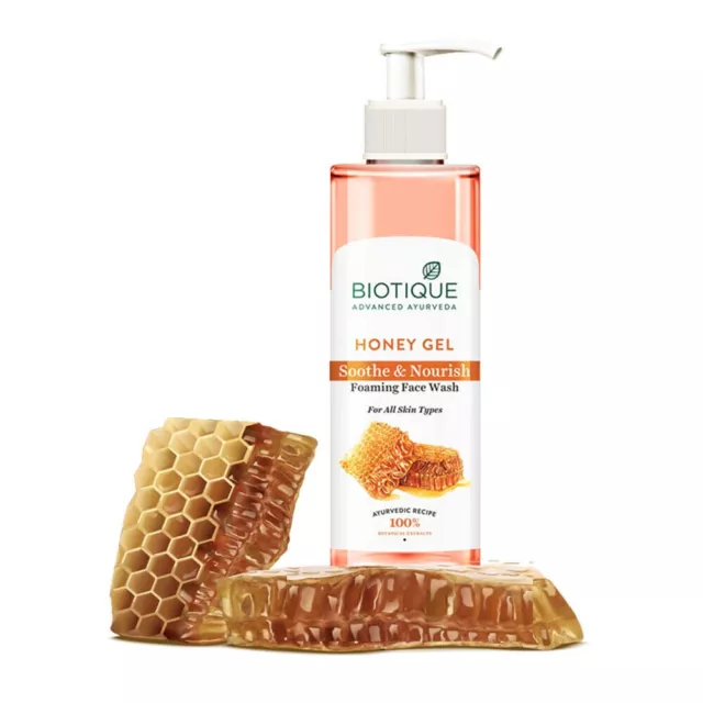 Biotique Bio Honey Gel refrescante espuma limpiador facial - Todo tipo de...