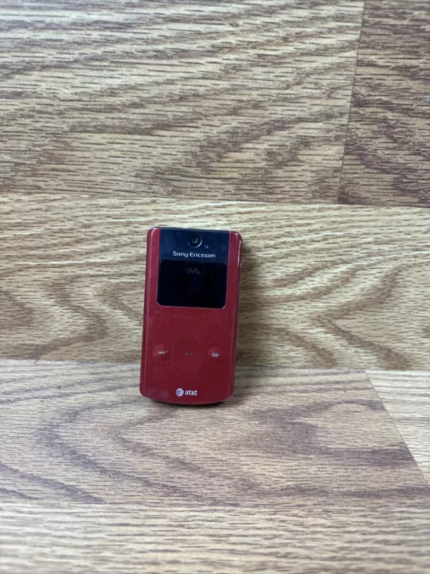 Sony Ericsson Walkman W518a - Red and Silver (AT&T) Flip Phone