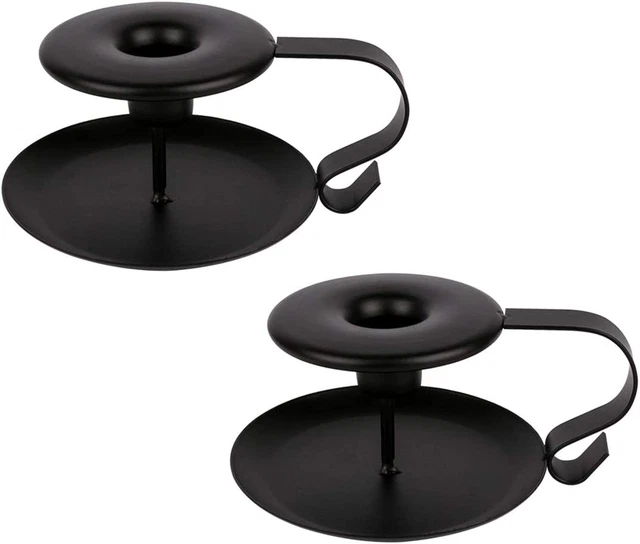 Wrought Iron Candle Holder, Vintage Taper Candle Holder, Black Candlestick Holde
