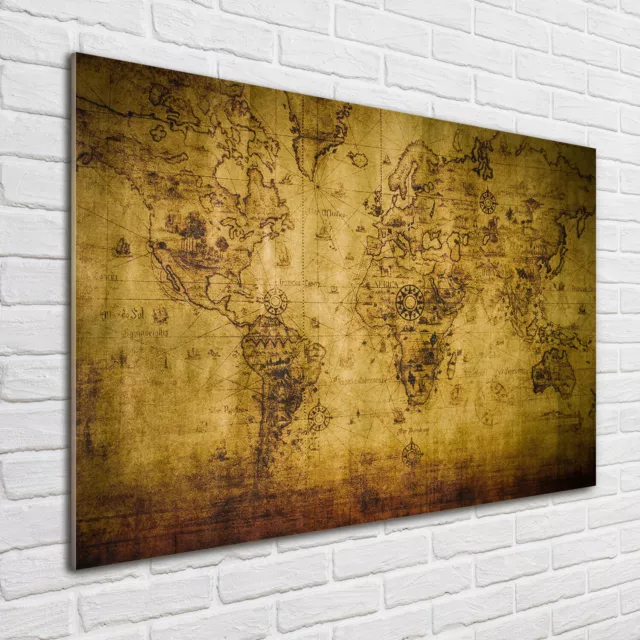 Imagen Pintura De La Pared Decoración Hogar 100x70 Mapa antiguo del mundo