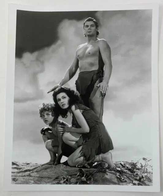 Johnny Weissmuller Maureen O'sullivan  Sheffeld Tarzan Jane & Boy Photograph