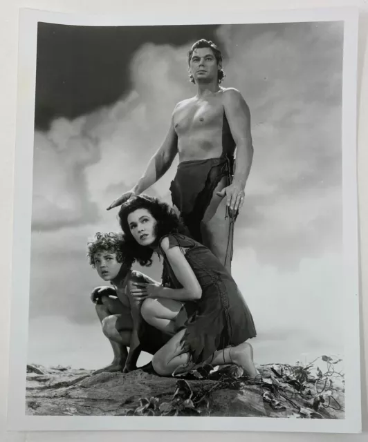 Johnny Weissmuller Maureen O'sullivan Sheffeld Tarzan Jane & Boy Photograph Johnny Weissmuller Maureen O'sullivan Sheffeld Tarzan Jane & Boy Photograph