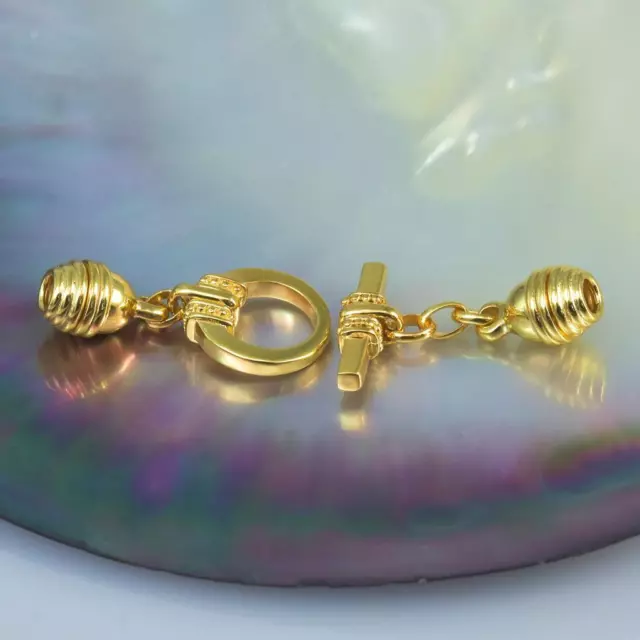 Necklace Bracelet Toggle-Clasp 18K Gold Vermeil Solid 925 Sterling Silver 6.30 g