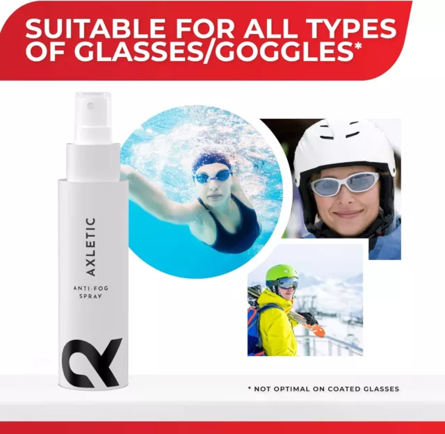 Spray antiniebla Axletic para gafas - Spray antiniebla para gafas y gafas Demis 3