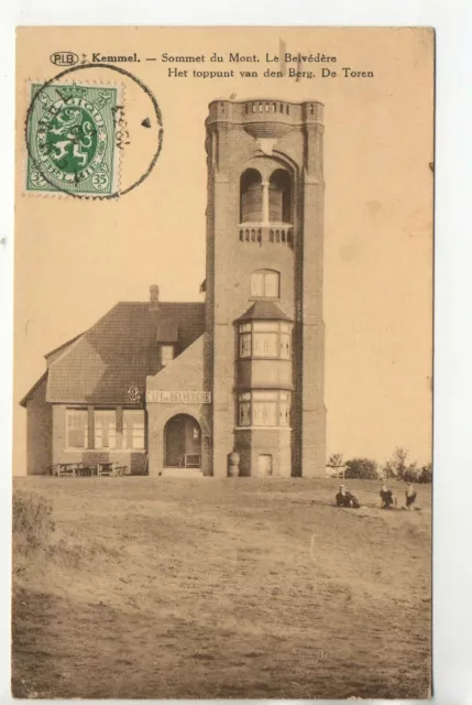 BELGIQUE - BELGIE - old Postcard - KEMMEL le sommet - café du Belvedere