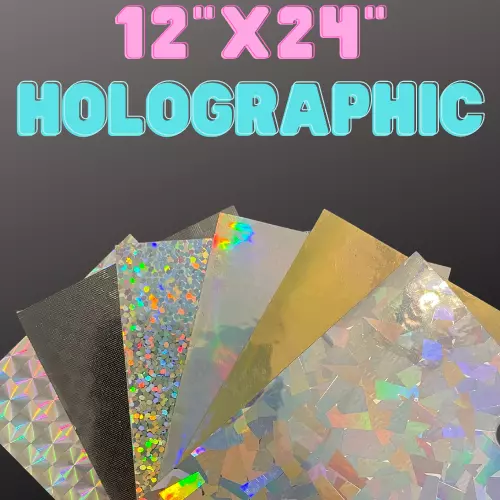 Holographic Vinyl Permanent Adhesive Vinyl Roll For Craft Cutters