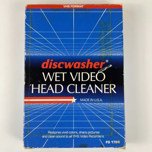 Discwasher Wet Video Head Cleaner for VHS VCR Player Vintage USA