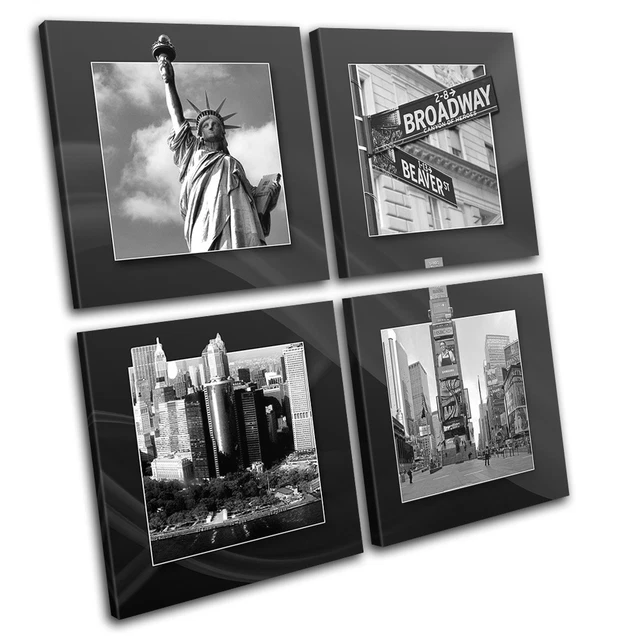Poster Statue De La Liberté New York - Impression Sur Toile, Art Mural Moderne - Bold Bloc Design