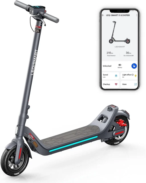 Marchand: LEQISMART Scooter Électrique,40KM Portée,350W Moteur,9 Pouces Pneu