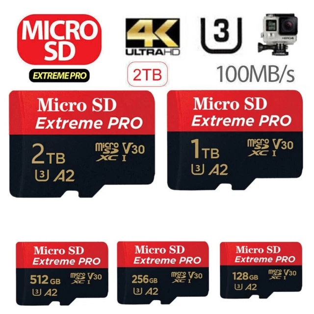 SD KARTE 128GB 256GB 512GB 1TB 2TB Speicherkarte Karte Card Memory ...