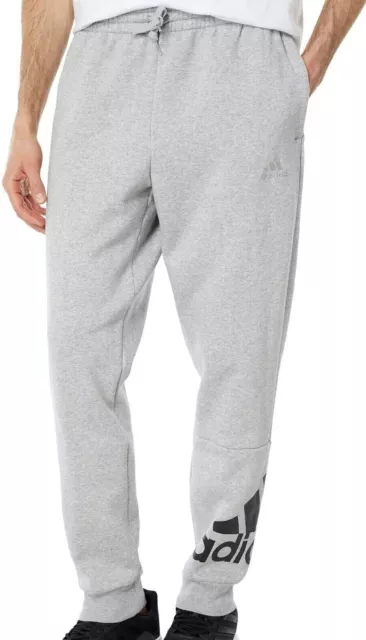 Adidas Men's Essentials French Terry Tapered Cuff Logo Pant (GK8978) Grey