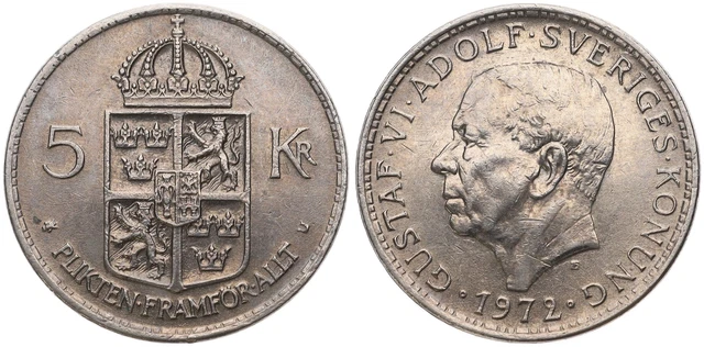 Schweden - Sweden 5 Kronen 1972 - X