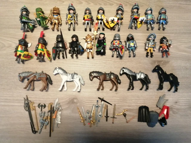  PLAYMOBIL 20 RITTER figuren konvolut !!!5 Pferde, Löwenritter und 