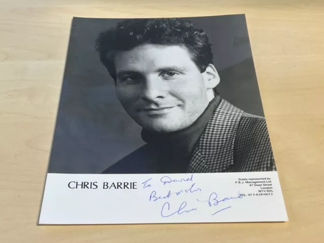 Hand Signed & Dedicated 6" x 8" BW Photo Chris Barrie Red Dwarf Brittas Empire