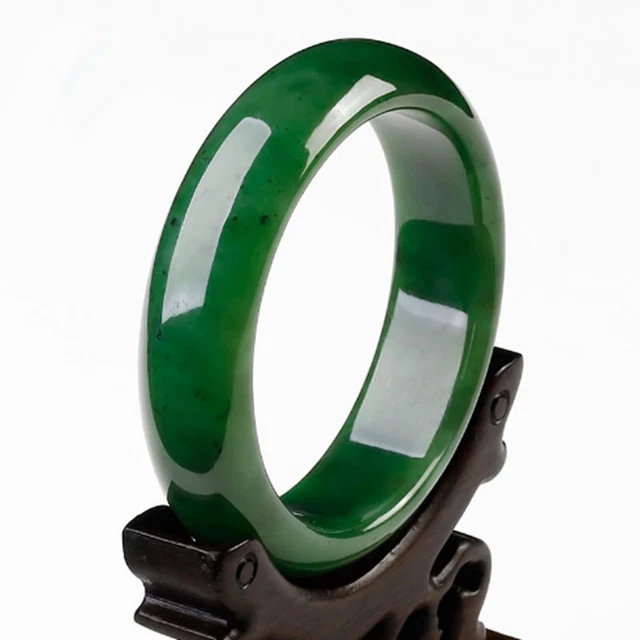 AAA Beautiful Female Bangle Chinese Green Jade Hand-carved Bracelet 54mm-65mm
