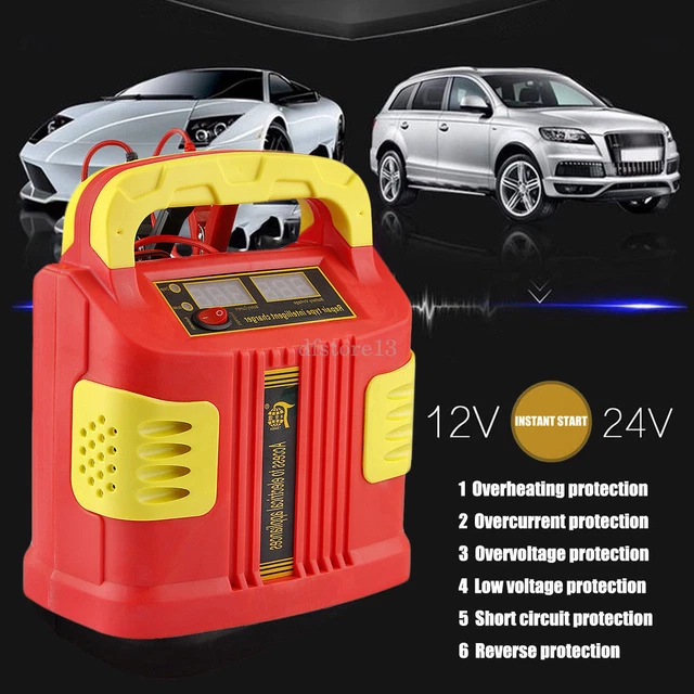 350W Chargeur de batterie LCD voiture 12-24V auto Voitures Recharger démarrage
