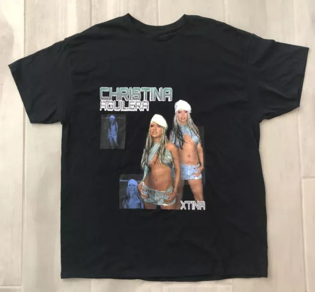 Vintage CHRISTINA AGUILERA XTINA Shirt Classic Black Unisex S-2345XL KE592