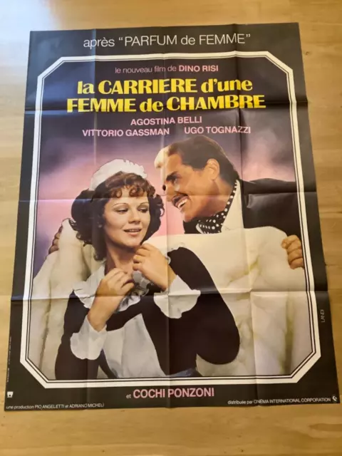 Affiche 120x160 » LA CARRIÈRE D’UNE FEMME DE CHAMBRE » 1976-BELLI- GASSMAN- RISI