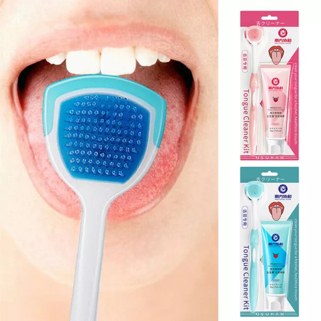 Lengua Scraper&coating Limpieza Gel Fresco Elimina Oral Olor Malo Aliento "