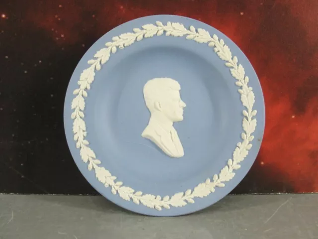 Us President Jfk Wedgwood Blue Jasper Ware ❤️ Small Cameo Dish Pin Plate England