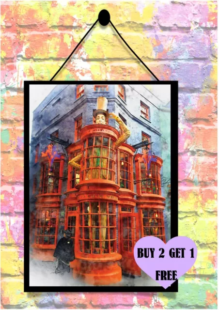 BUY 2 GET 1 FREE Harry Potter WEASLEY JOKE SHOP Print Poster Wall Art Gift